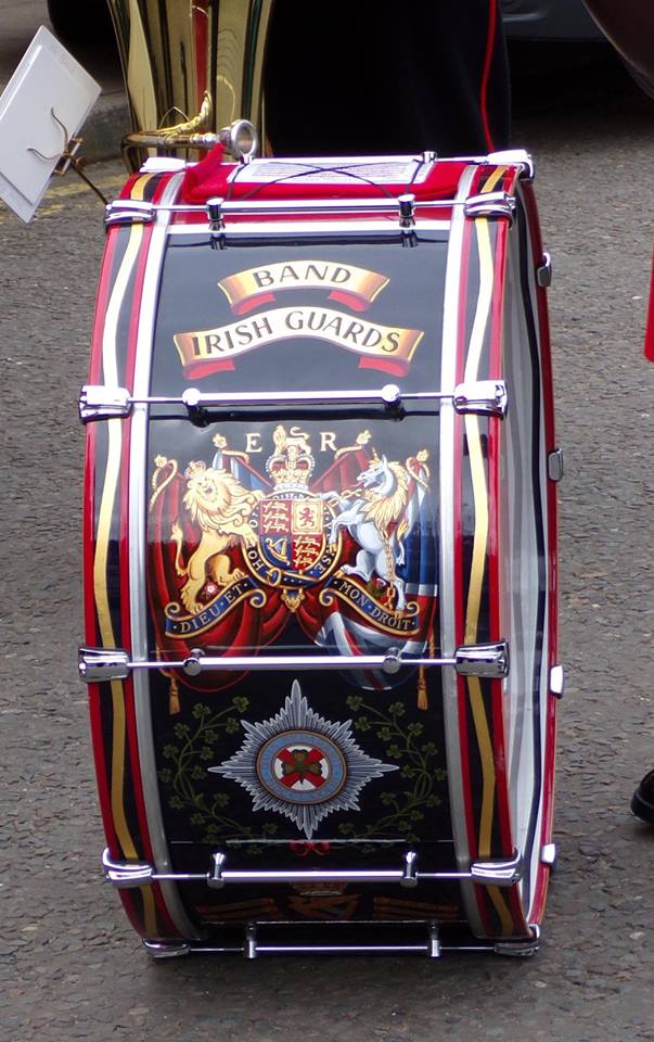 Irish Guards Band bass drum